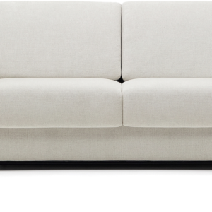 2-personers sovesofa/gæstesofa Kave Home Nuala med 160x190 viskoelastisk madras pletafvisende grå chenille