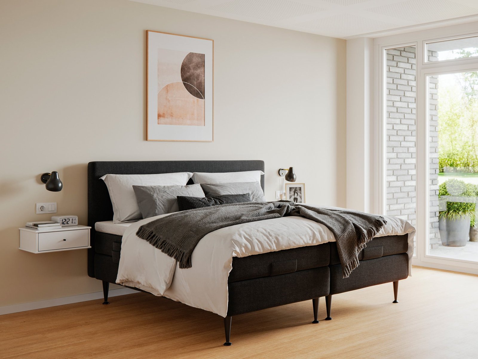 Fabrikkens - Platin | Elevation (Sort) 180x200 cm.