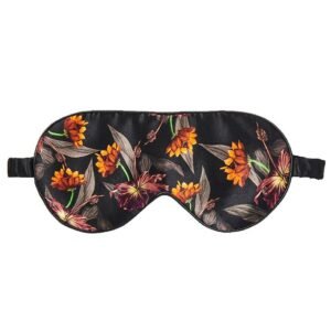 Fan Palm Sovemaske - Silke - Black Hibiscus