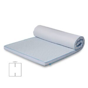 Kølende H-split topmadras - 160x200 cm 5 cm høj - 5 zoner - Memoryskum topmadras - SLEEP TECH by Borg