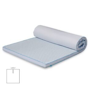 Kølende U-split topmadras - 160x200 cm 5 cm høj - 5 zoner - Memoryskum topmadras - SLEEP TECH by Borg