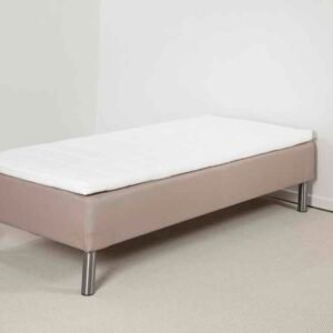 Lea Gold boksmadras 90 x 200 med topmadras og ben Rød 6 cm koldskum