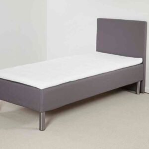 Lea Gold boksmadras 90 x 210 cm med gavl, ben og topmadras Rød 6 cm koldskum