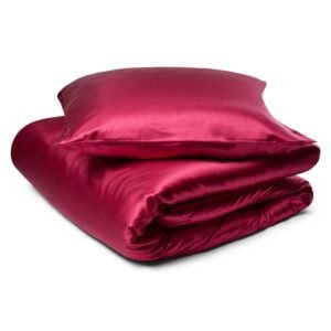 Silke sengetøj 200x220 cm - Mørk pink sengetøj til dobbeltdyne - 100% morbærsilke - By Borg