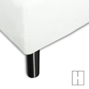 Splitlagen - H-split - 180x200 cm - Off white - 100% Bomuld jersey lagen - Stræklagen til elevationsseng