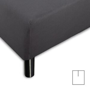 Splitlagen - U-split - 180x200 cm - Antracitgrå - 100% Bomuld jersey lagen - Stræklagen til elevationsseng